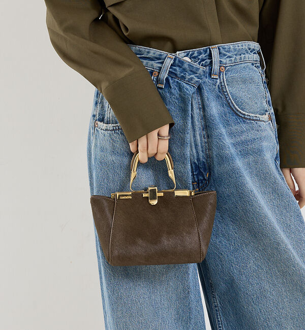 The Store by C' 「【ZANCHETTI】AMLETO MINI／アムレットミニバッグ」|ハンドバッグ|カーキ