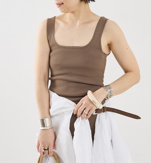 The Store by C' 「【ENTIRE STUDIOS】SQUARED NECK TOP／スクエアネック」|キャミソール|モカ
