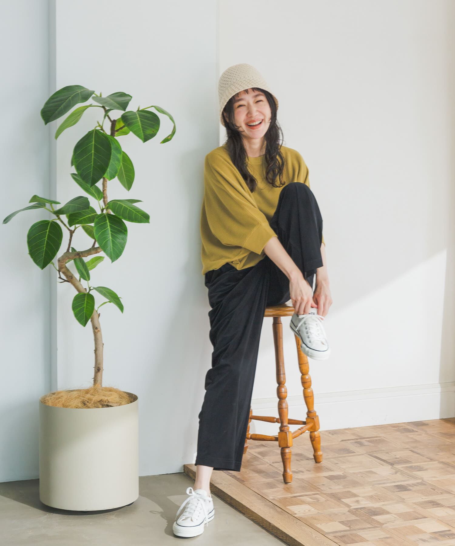 URBAN RESEARCH DOORS「タックフライスワイドTシャツ」|Tシャツ・カットソー|