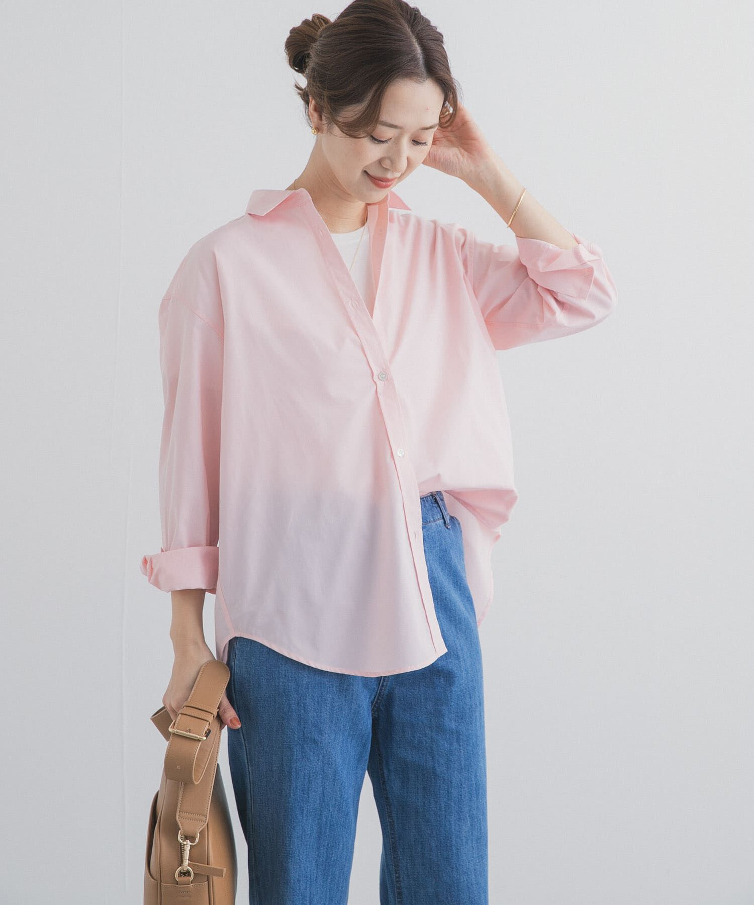 URBAN RESEARCH DOORS「『UR TECH』レギュラーカラーオーバーシャツ」|シャツ・ブラウス|
