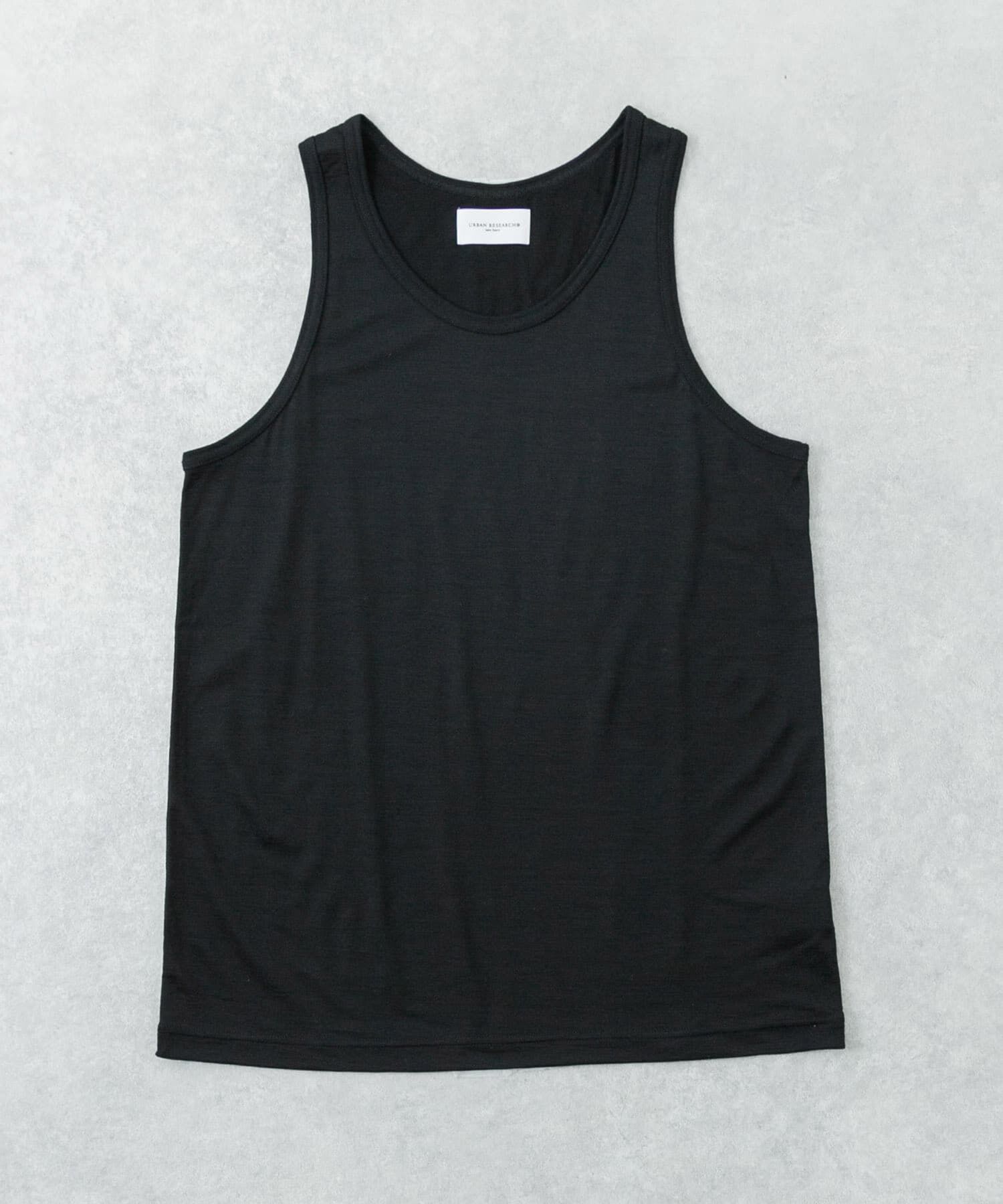 URBAN RESEARCH「『洗濯可』new basic　WASHABLE MERINO WOOL TANK」|タンクトップ|ブラック
