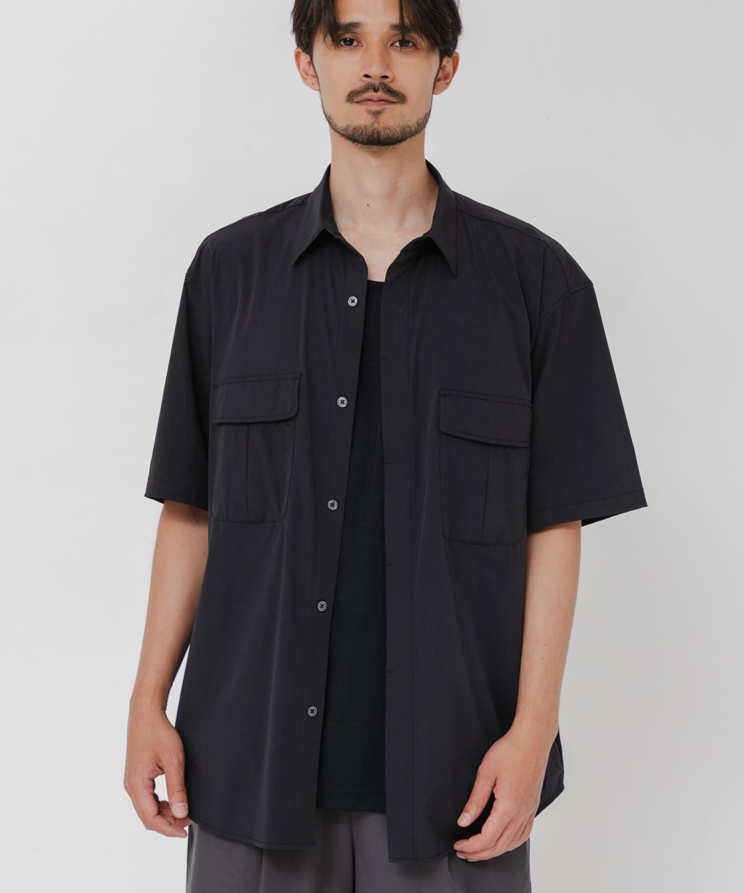 URBAN RESEARCH「『撥水/接触冷感』『UR TECH MoLight』PACKABLE SHIRTS」|シャツ・ブラウス|ブラック