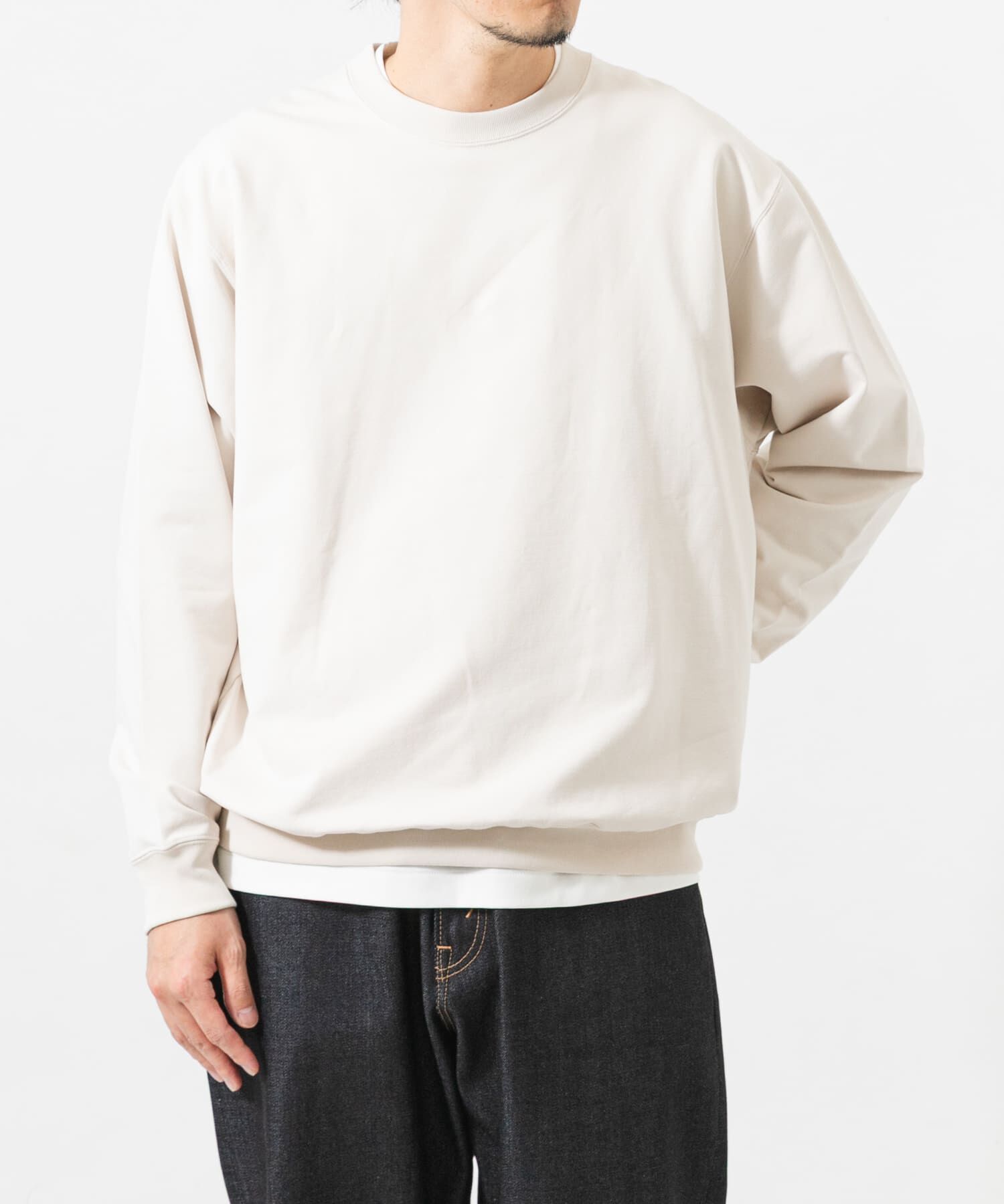 URBAN RESEARCH「HIGHGAUGE SWEAT PULLOVER」|スウェット・ジャージ|アイボリー
