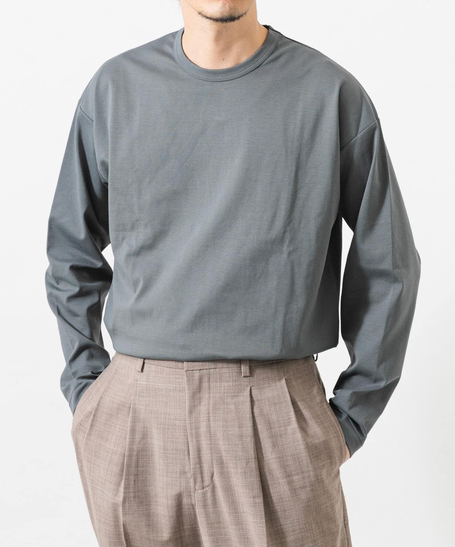 URBAN RESEARCH「COTTON NYLON SMOOTHY LONG-SLEEVE」|Tシャツ・カットソー|