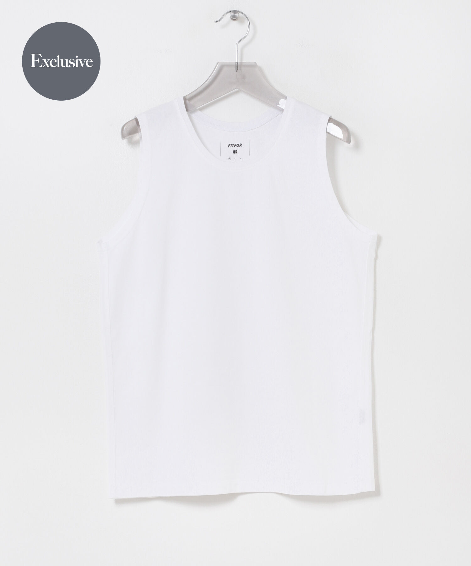 URBAN RESEARCH「『別注』fitfor&times;URBAN RESEARCH　WIDE SLEEVELESS T-SHIRTS」|タンクトップ|ホワイト