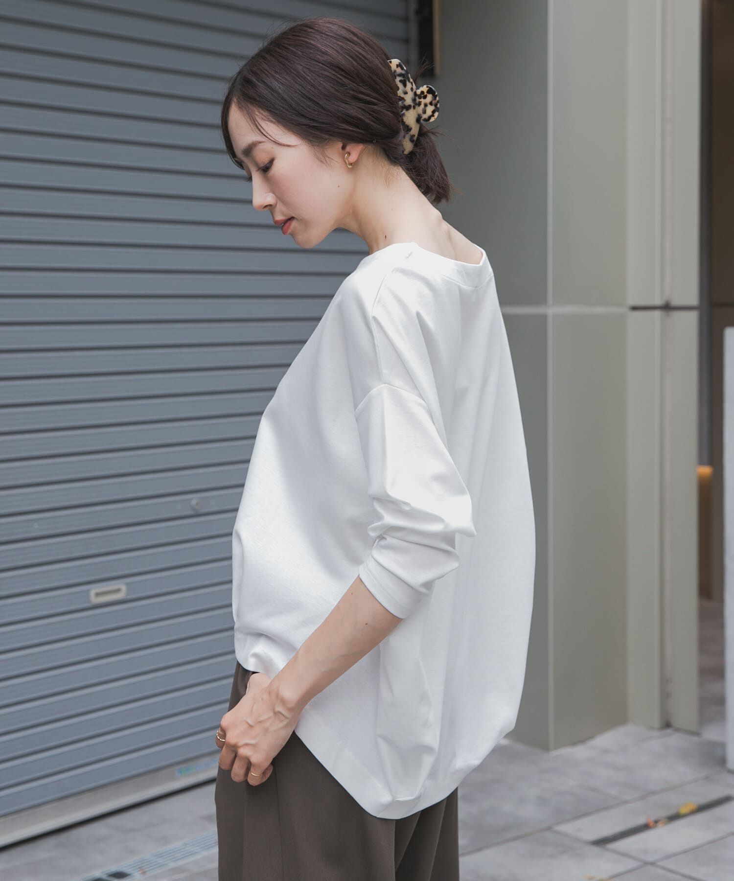 URBAN RESEARCH DOORS「コットンバックタック長袖プルオーバー 26AW」|Tシャツ・カットソー|