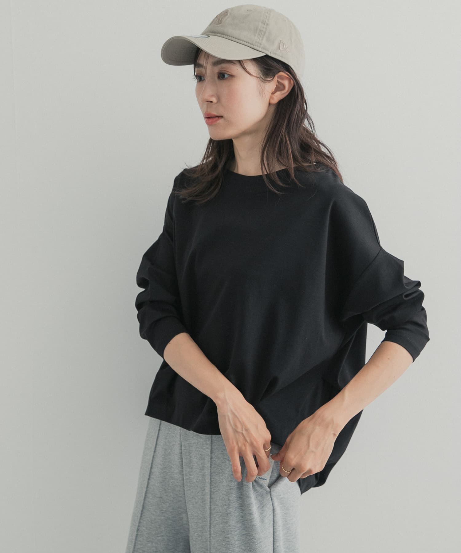 URBAN RESEARCH DOORS「コットンバックタック長袖プルオーバー 26AW」|Tシャツ・カットソー|