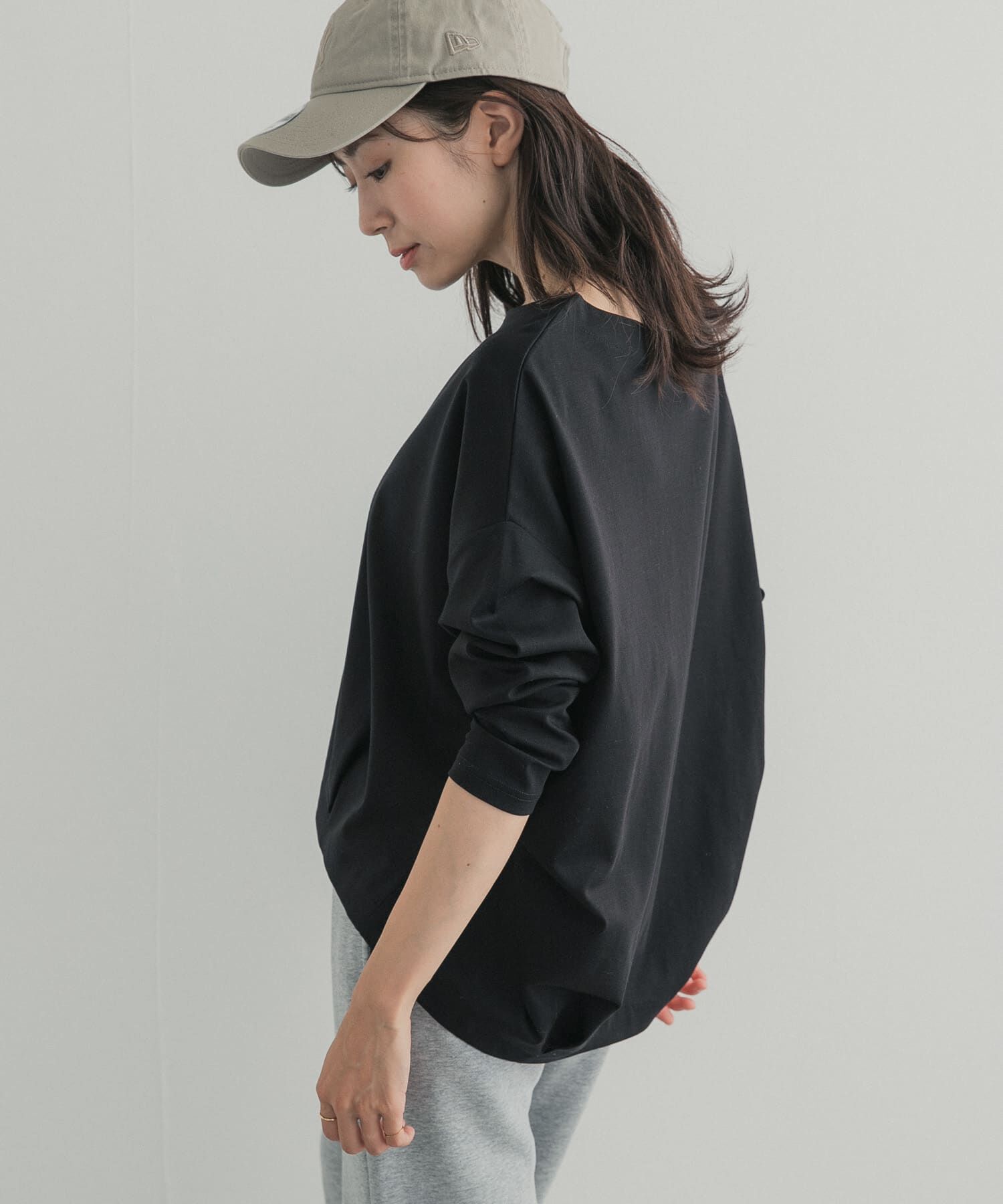 URBAN RESEARCH DOORS「コットンバックタック長袖プルオーバー 26AW」|Tシャツ・カットソー|
