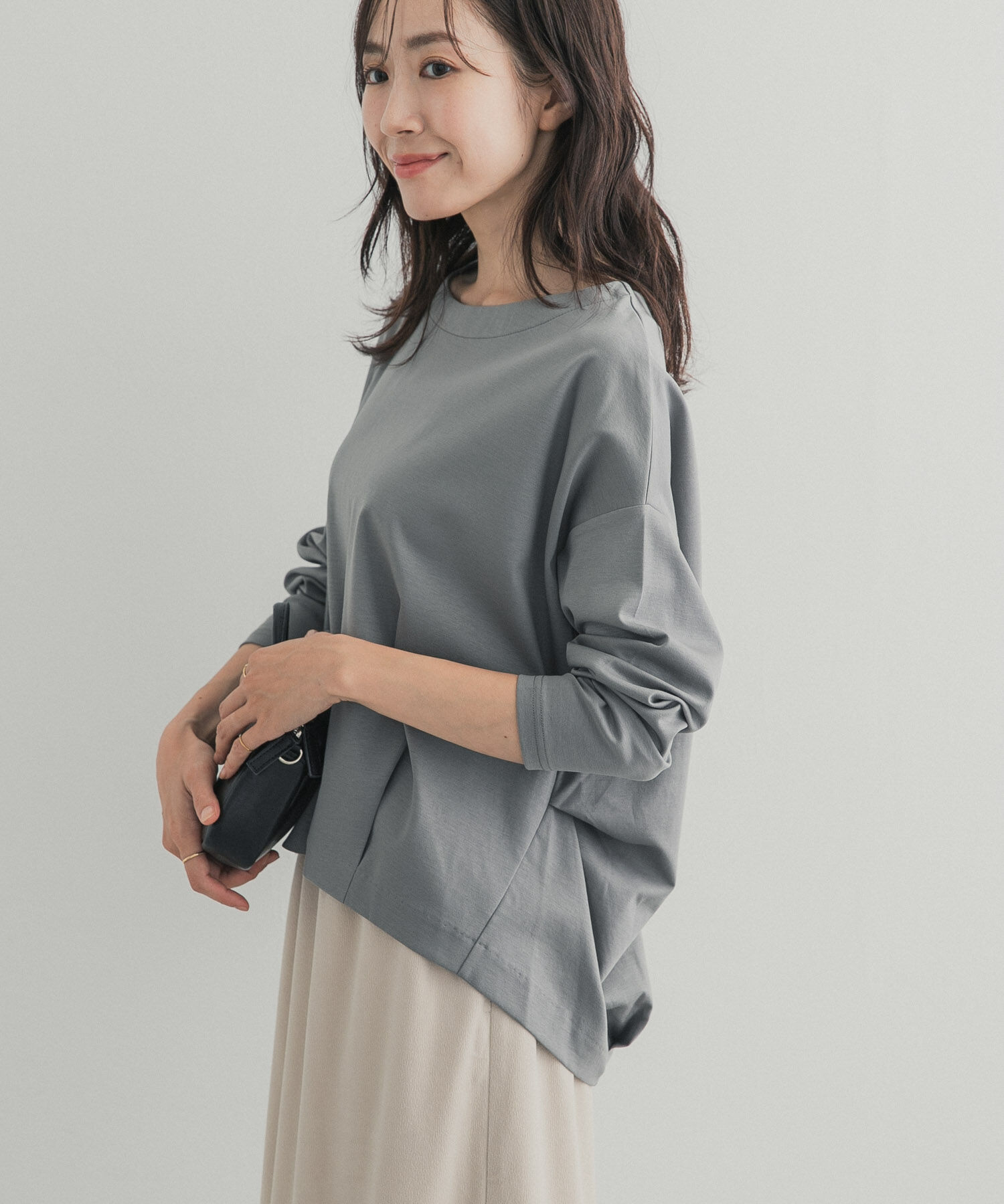 URBAN RESEARCH DOORS「コットンバックタック長袖プルオーバー 26AW」|Tシャツ・カットソー|