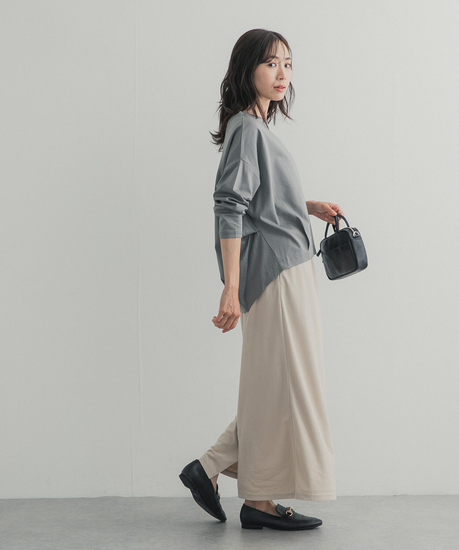 URBAN RESEARCH DOORS「コットンバックタック長袖プルオーバー 26AW」|Tシャツ・カットソー|