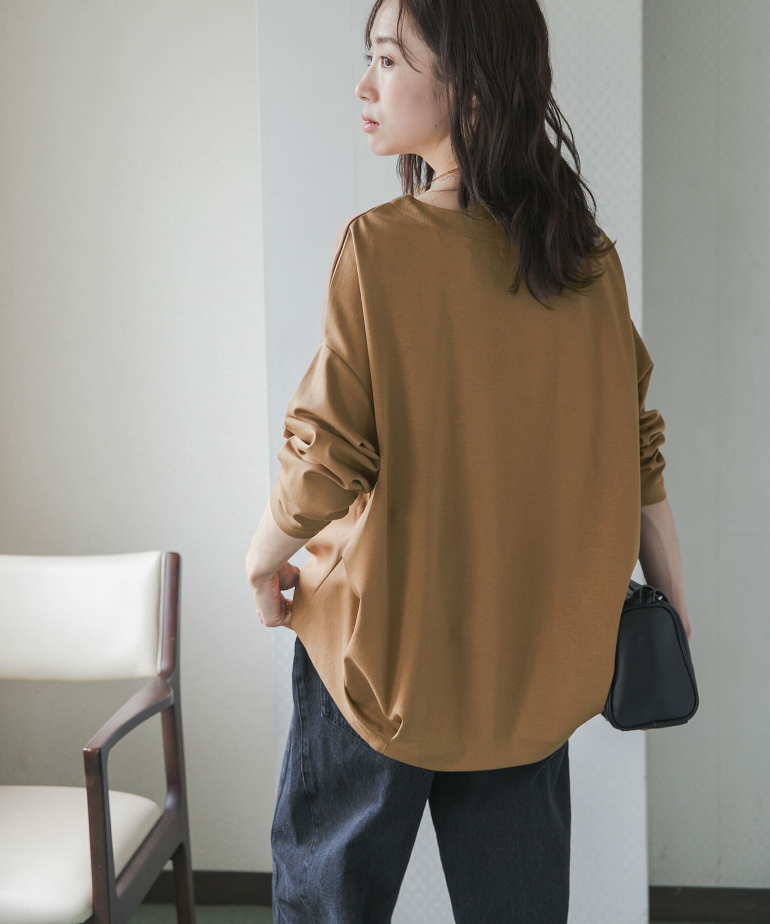 URBAN RESEARCH DOORS「コットンバックタック長袖プルオーバー 26AW」|Tシャツ・カットソー|