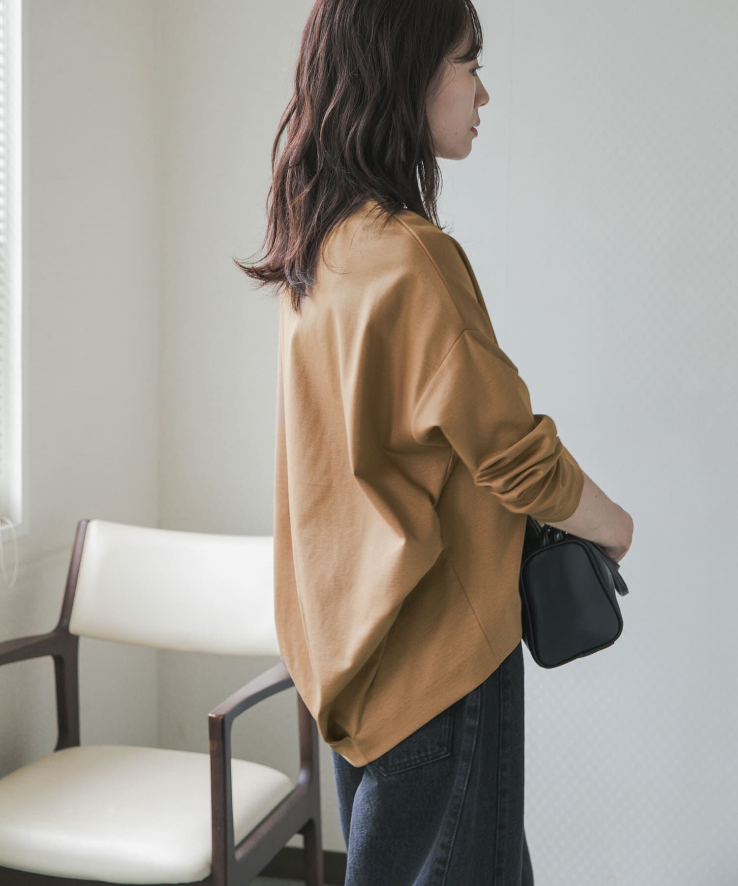 URBAN RESEARCH DOORS「コットンバックタック長袖プルオーバー 26AW」|Tシャツ・カットソー|
