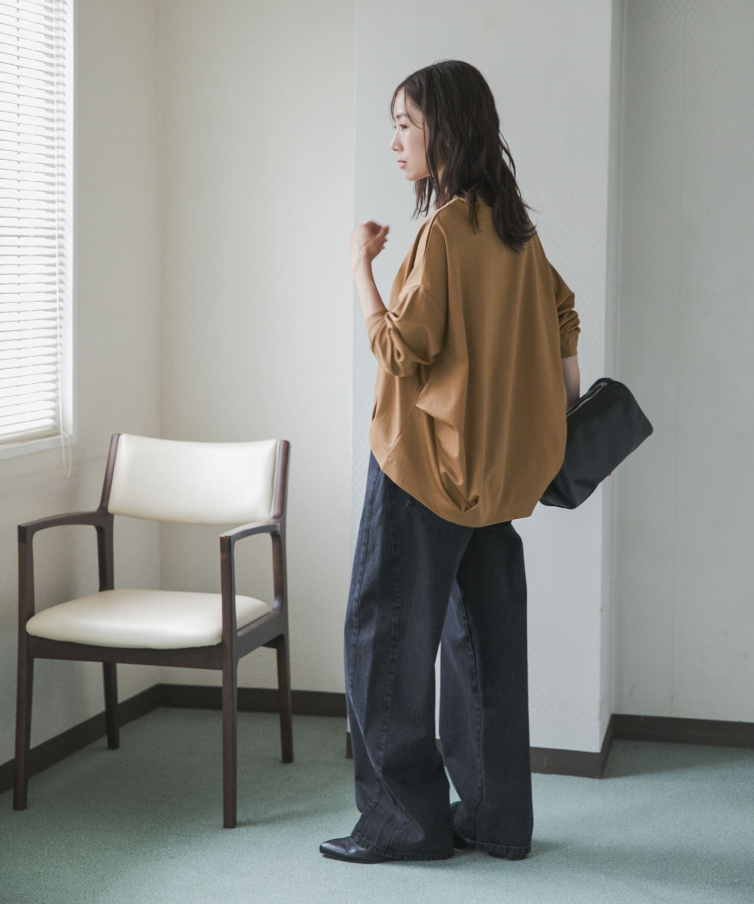 URBAN RESEARCH DOORS「コットンバックタック長袖プルオーバー 26AW」|Tシャツ・カットソー|