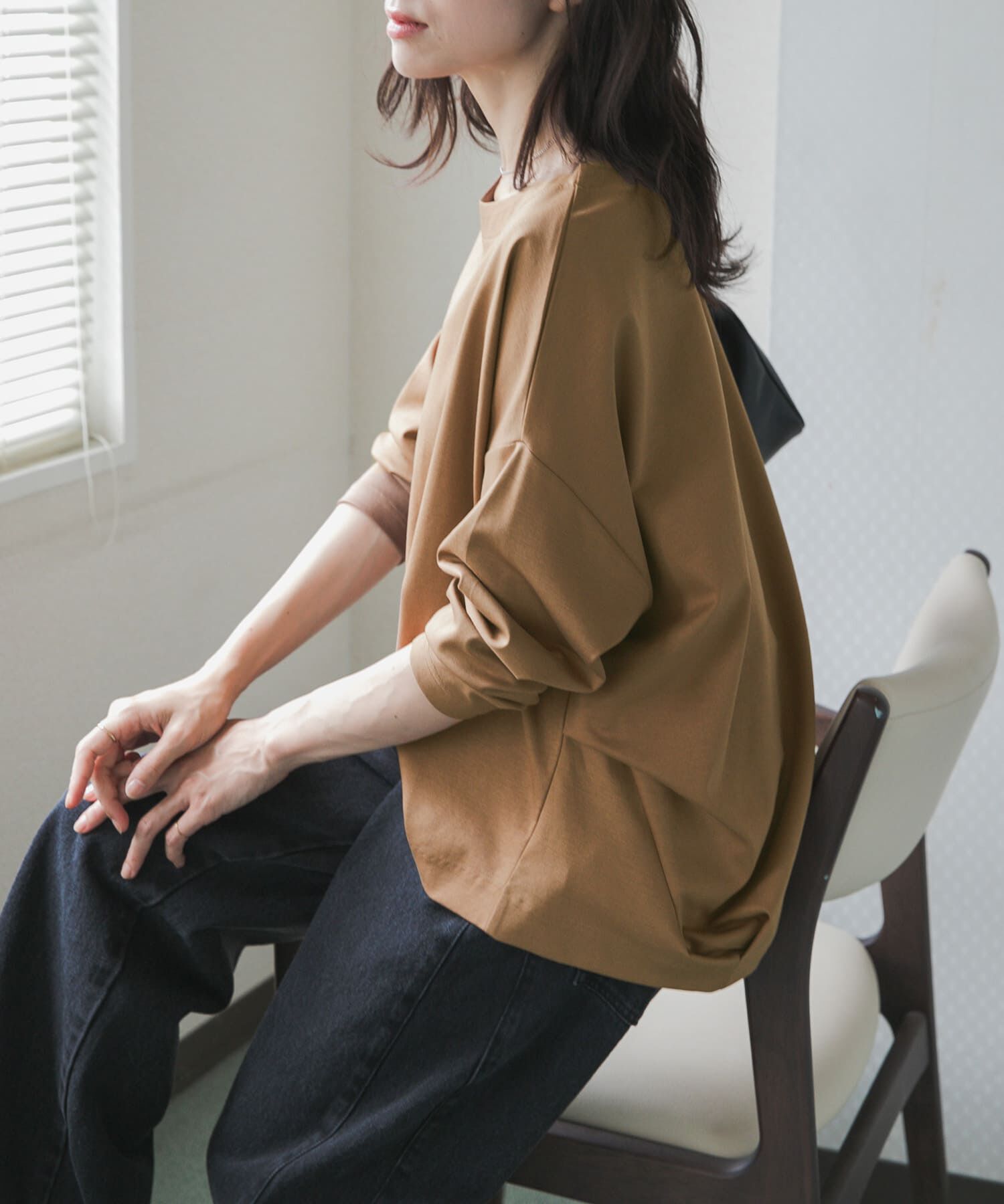 URBAN RESEARCH DOORS「コットンバックタック長袖プルオーバー 26AW」|Tシャツ・カットソー|