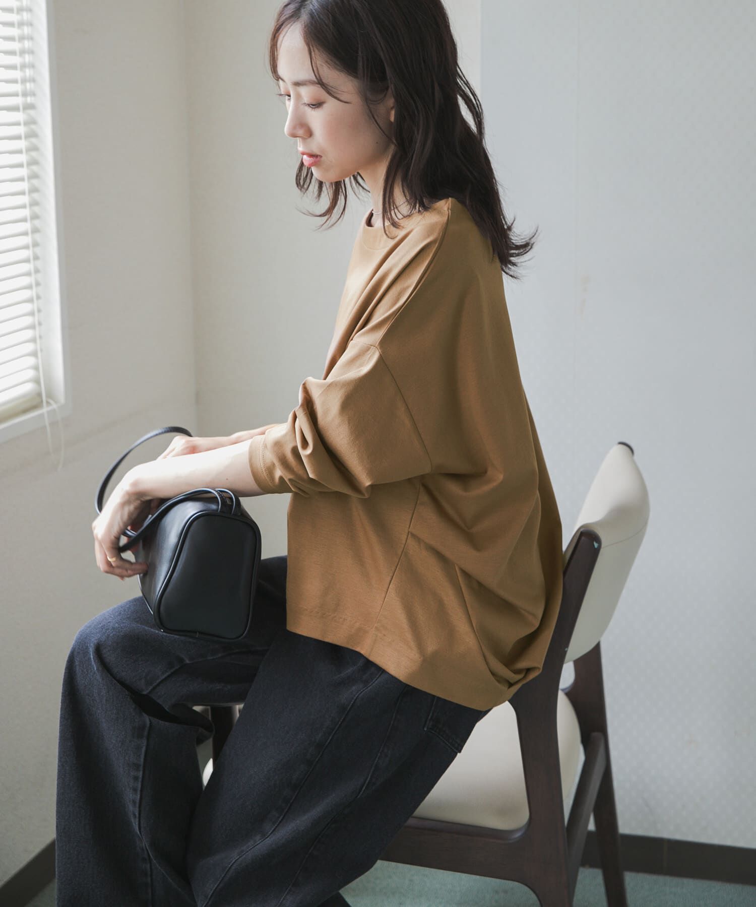 URBAN RESEARCH DOORS「コットンバックタック長袖プルオーバー 26AW」|Tシャツ・カットソー|