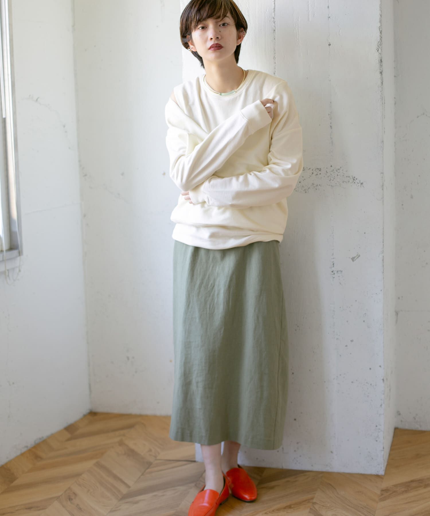  「深VネックSETスウェット&there4;」|Tシャツ・カットソー|