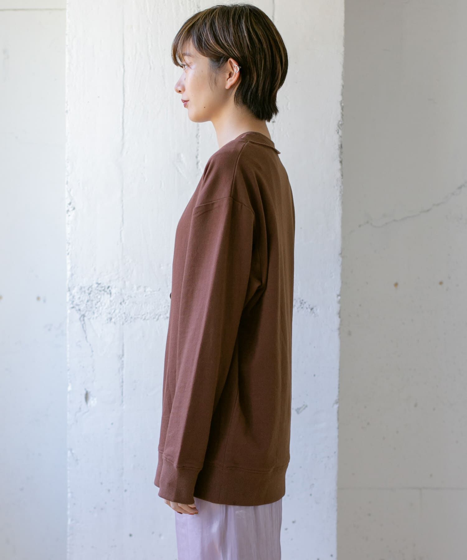  「深VネックSETスウェット&there4;」|Tシャツ・カットソー|