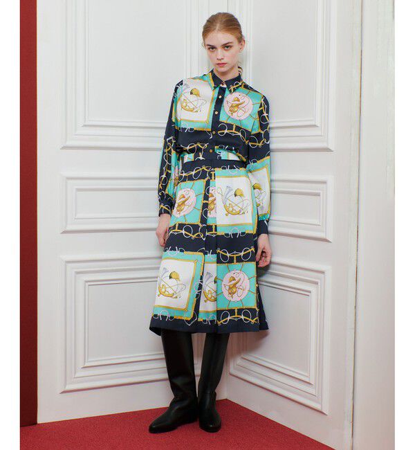 LOULOU WILLOUGHBY「【LOULOU WILLOUGHBY】RATTIジョッキープリントスカート」|フレア|