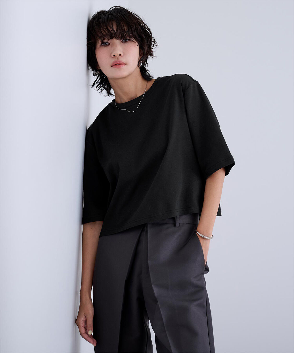 ur's「汗染み防止クロップドTシャツ」|Tシャツ・カットソー|