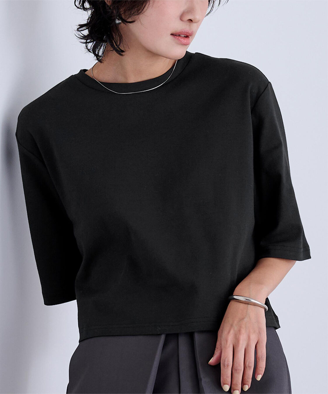 ur's「汗染み防止クロップドTシャツ」|Tシャツ・カットソー|