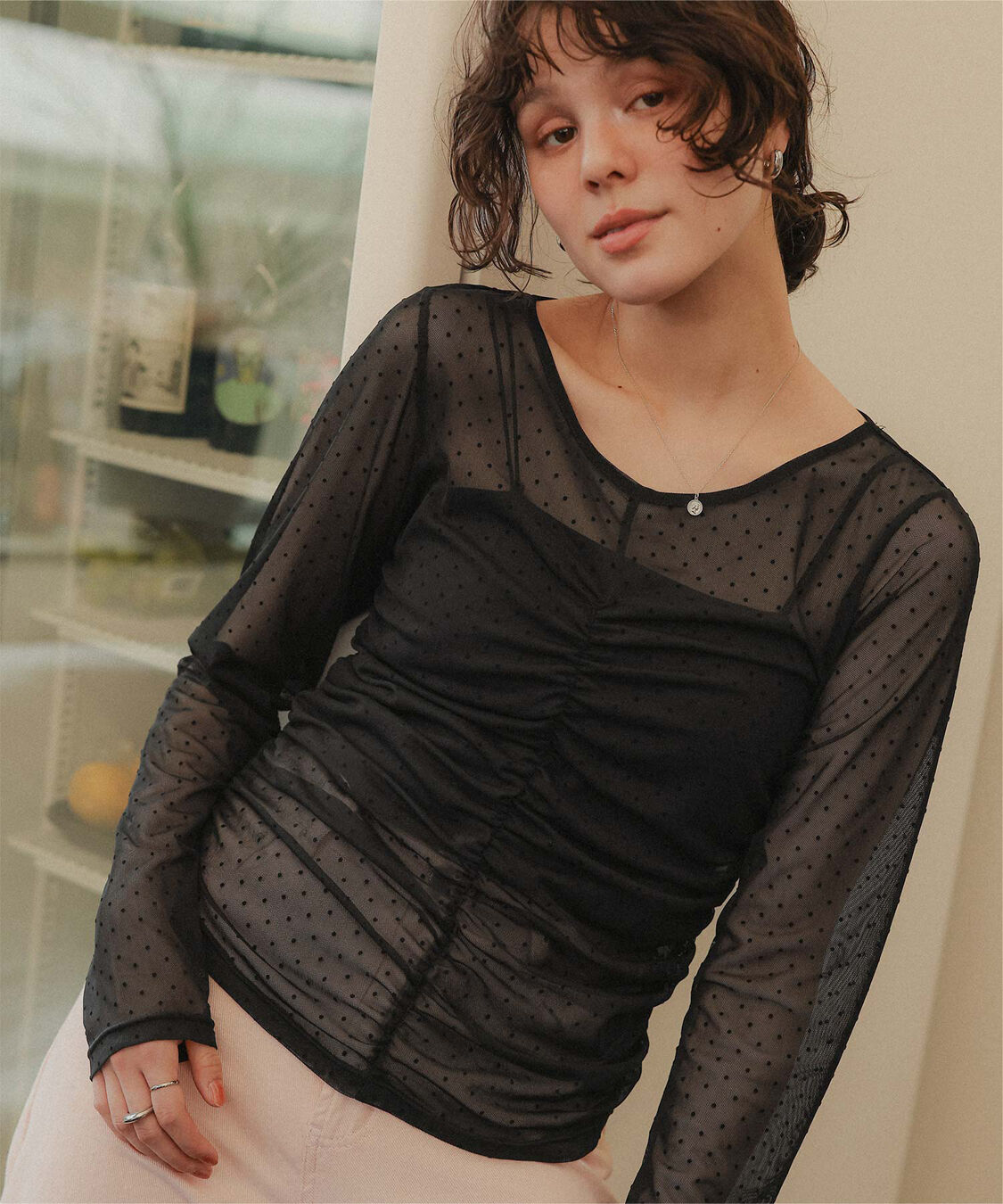 titivate「ロングスリーブインナートップス」|Tシャツ・カットソー|ブラック