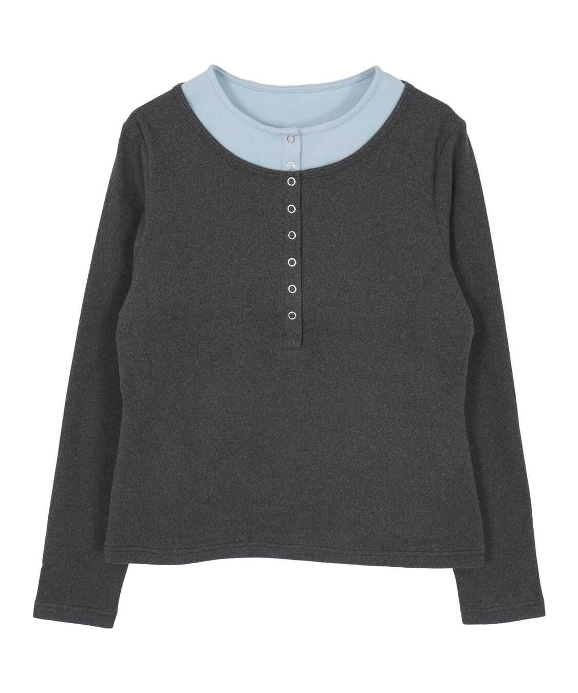 miette「レイヤード風ヘンリーネック起毛トップス」|Tシャツ・カットソー|