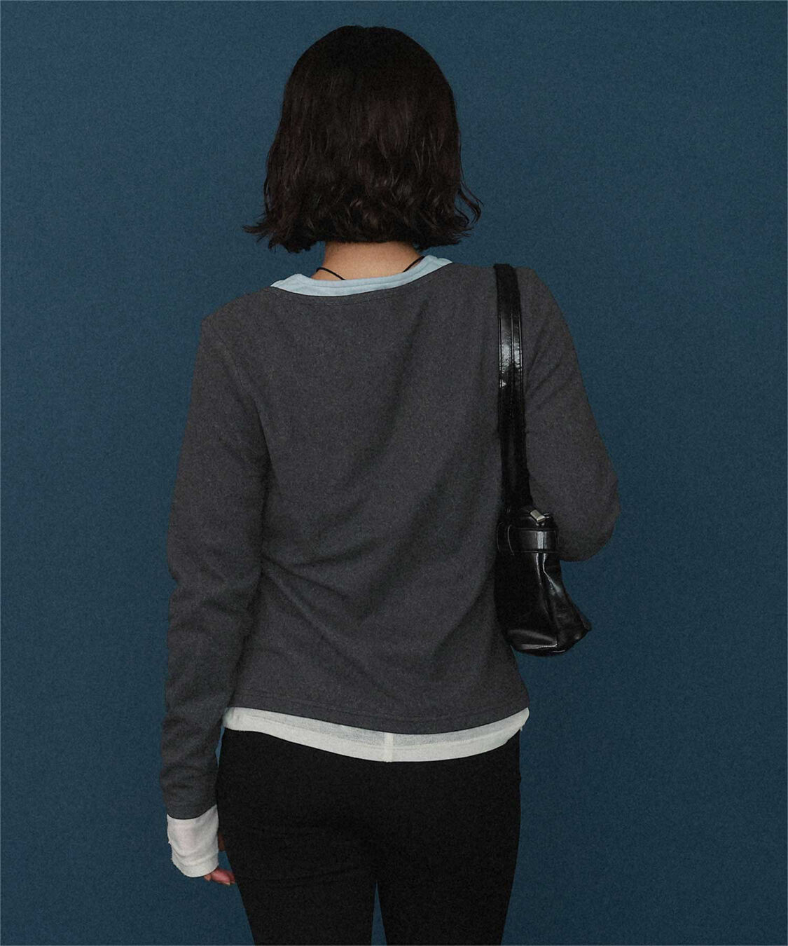miette「レイヤード風ヘンリーネック起毛トップス」|Tシャツ・カットソー|
