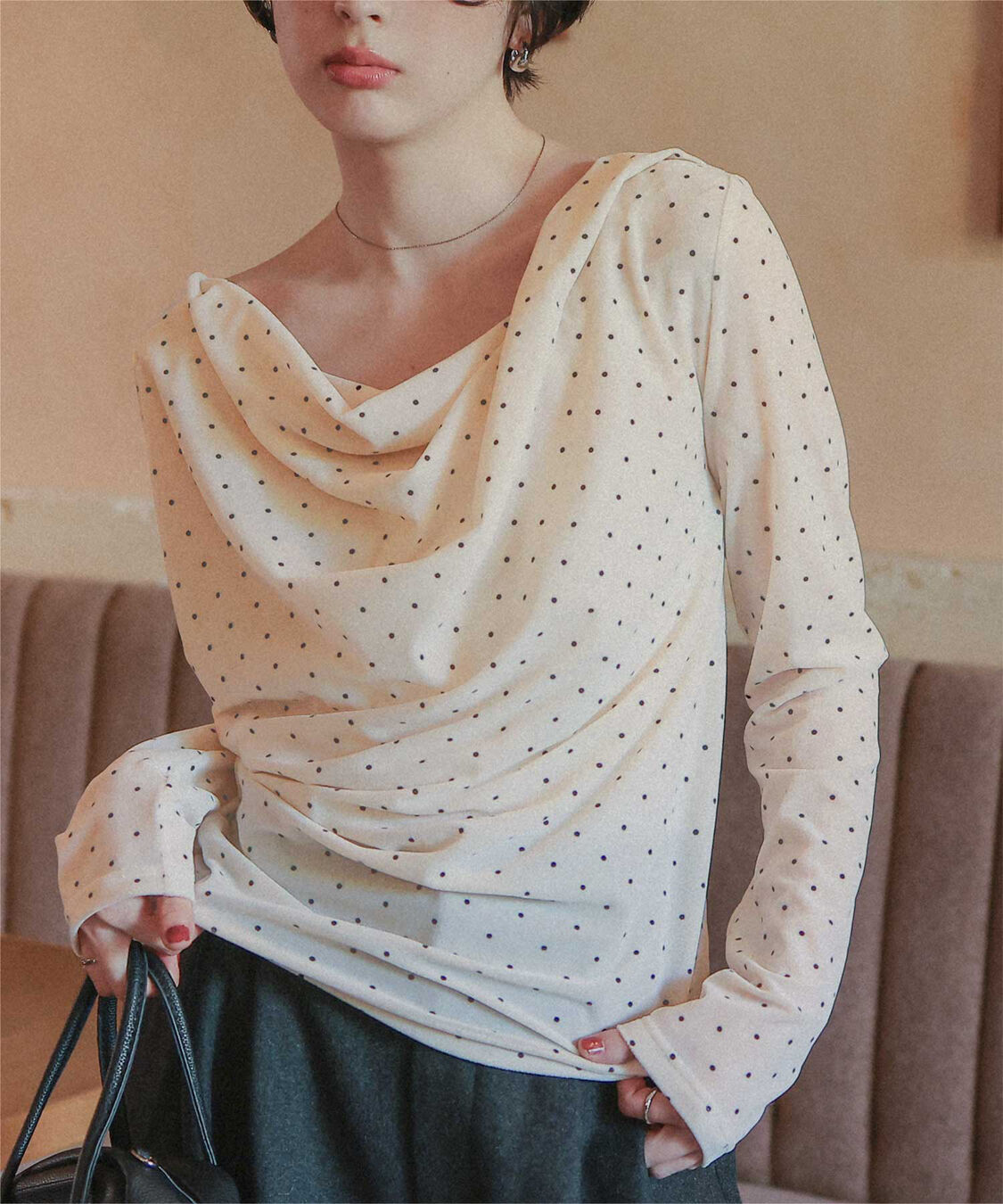 titivate「シアーベロアオフショルダートップス」|Tシャツ・カットソー|