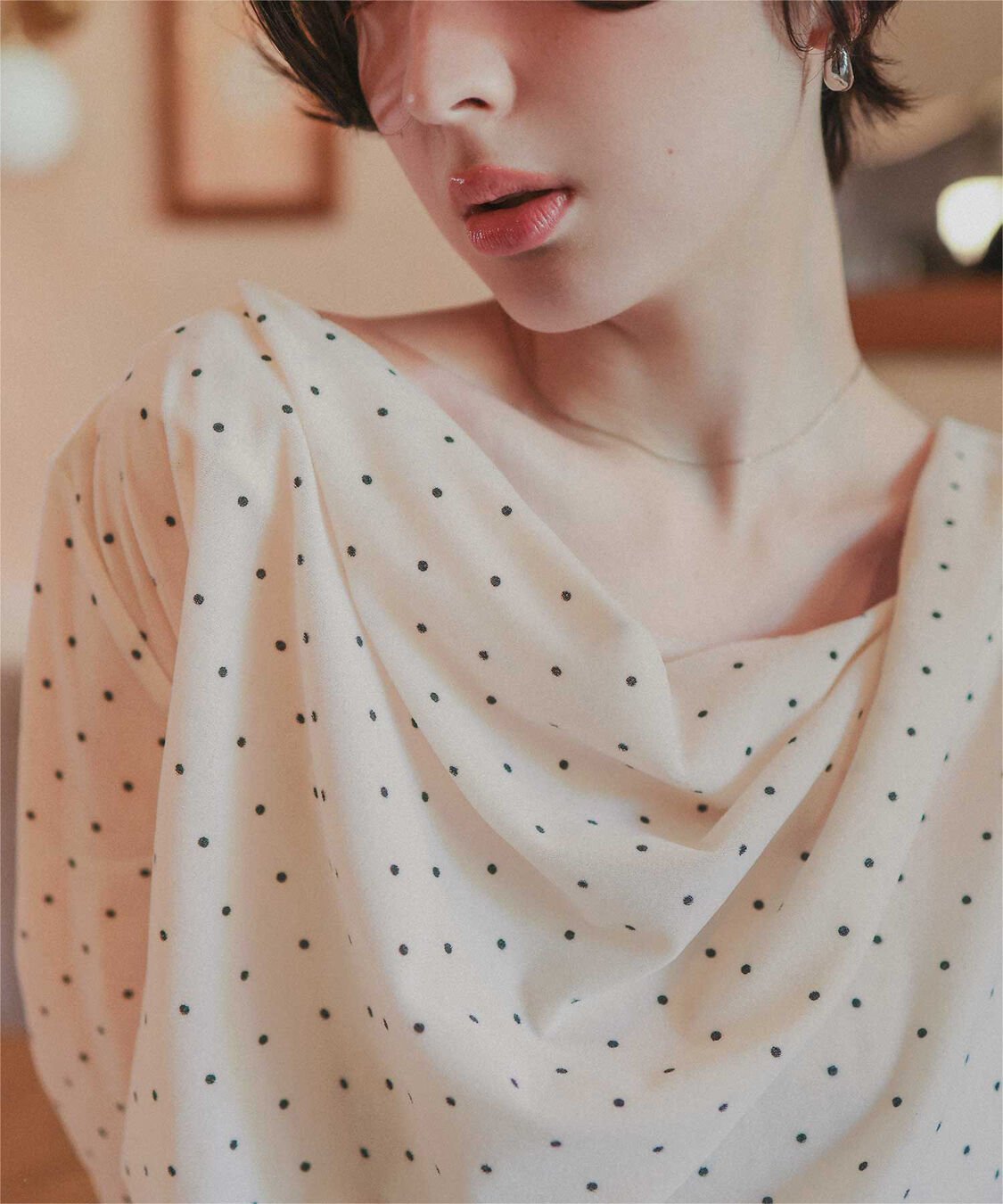 titivate「シアーベロアオフショルダートップス」|Tシャツ・カットソー|