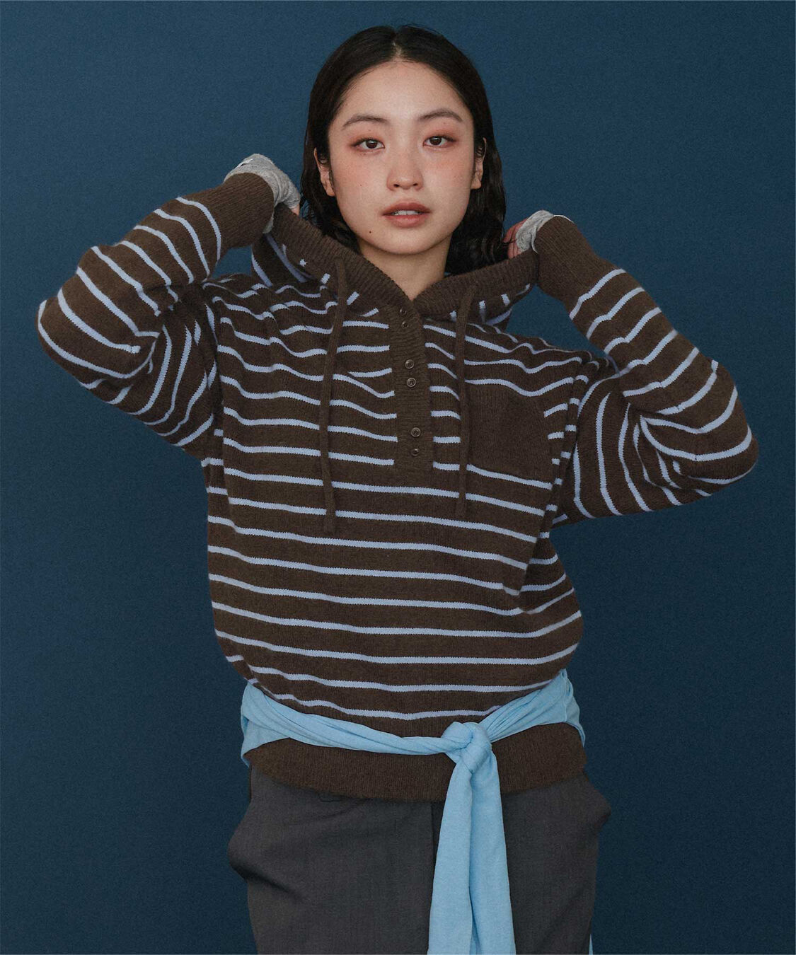 miette「フードニットプルオーバー」|ニット・セーター|