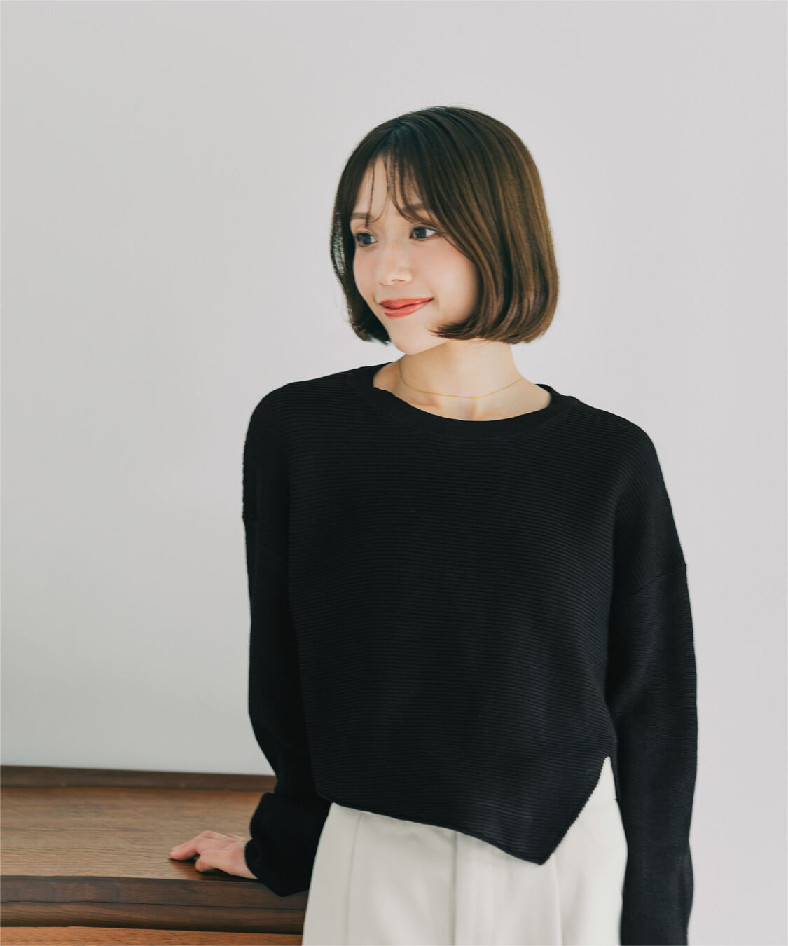 ur's「【mayuさんコラボアイテム】ショートニット&times;ボウタイブラウスセット」|シャツ・ブラウス|