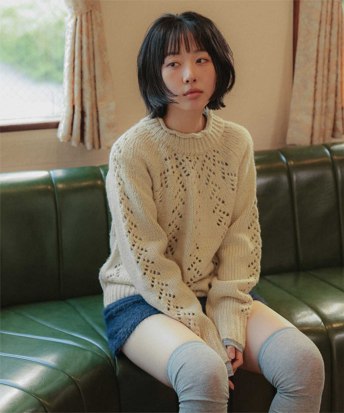 miette「アイレット編みニットプルオーバー」|ニット・セーター|