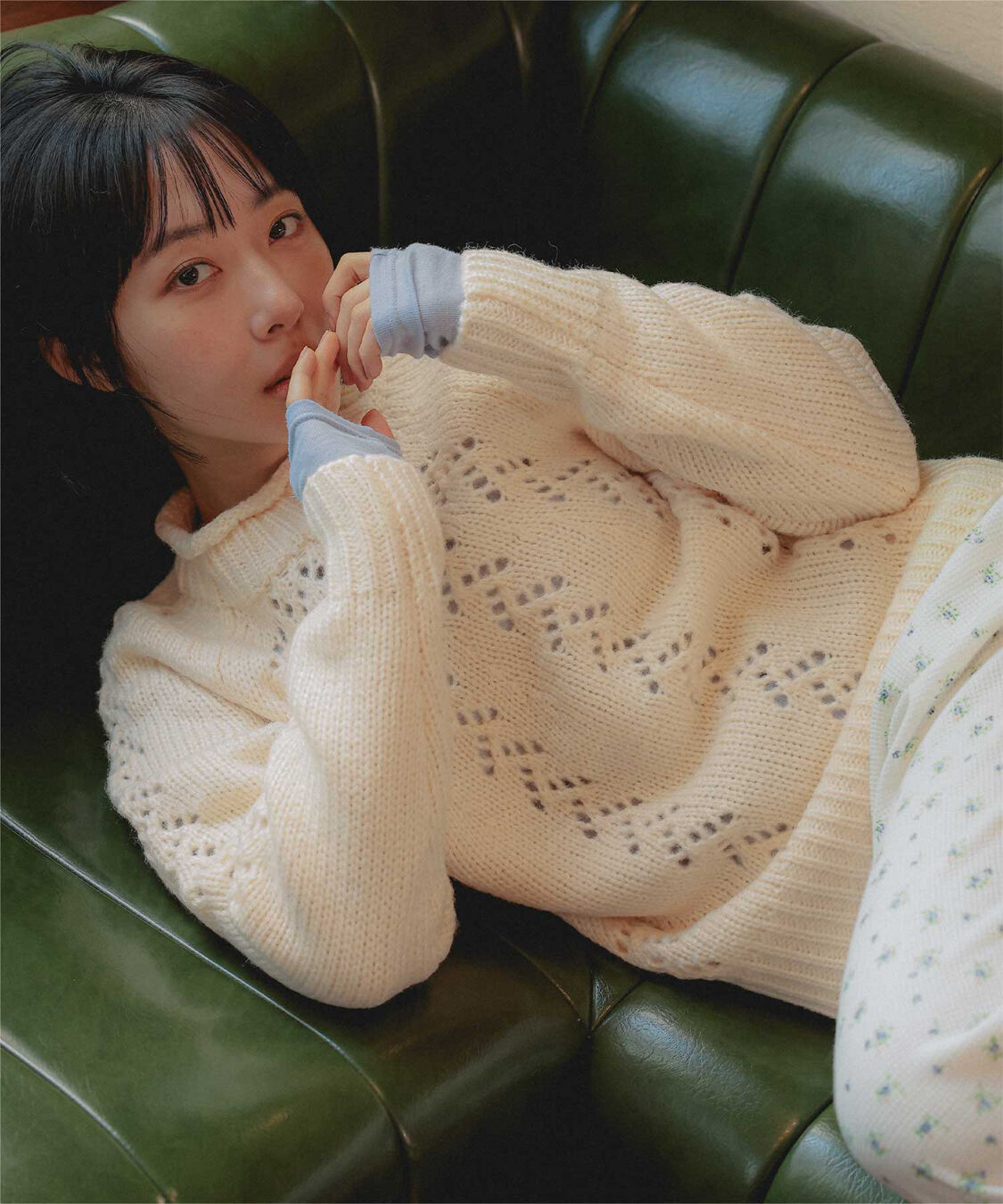 miette「アイレット編みニットプルオーバー」|ニット・セーター|