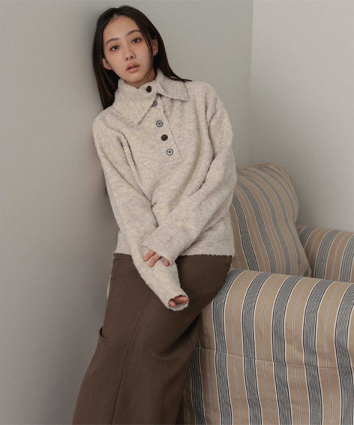miette「ハイネックブークレニットプルオーバー」|ニット・セーター|