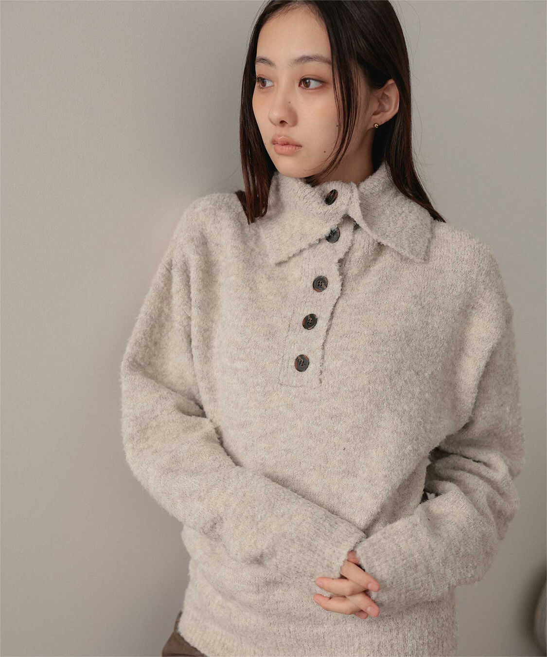 miette「ハイネックブークレニットプルオーバー」|ニット・セーター|