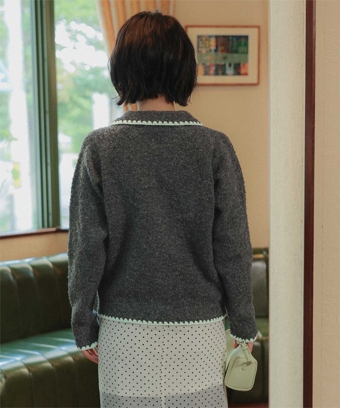 miette「配色ステッチニットカーディガン」|ニット・セーター|
