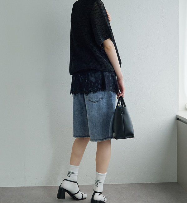  「レースヘムノースリーブカットソー」|Tシャツ・カットソー|