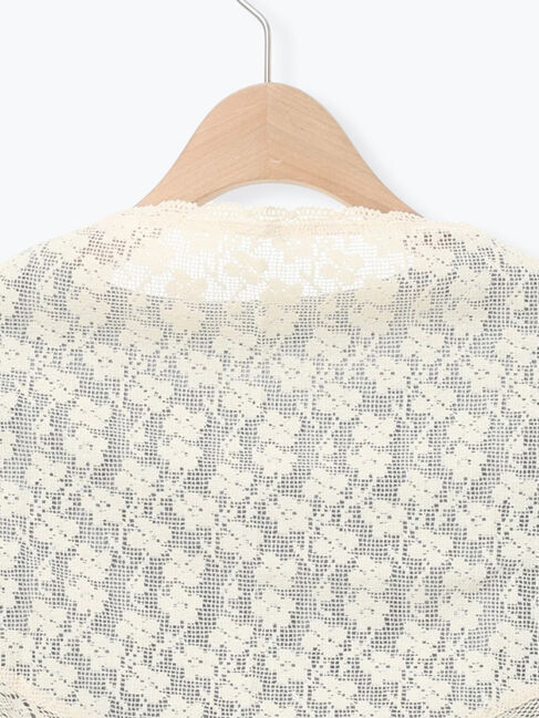 Samansa Mos2「三角ストール付カットワーク刺繍Tシャツ」|Tシャツ・カットソー|
