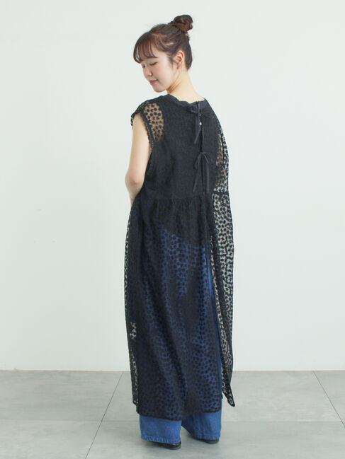 Samansa Mos2「チュール刺繍前後2WAYノースリワンピース」|ワンピース|