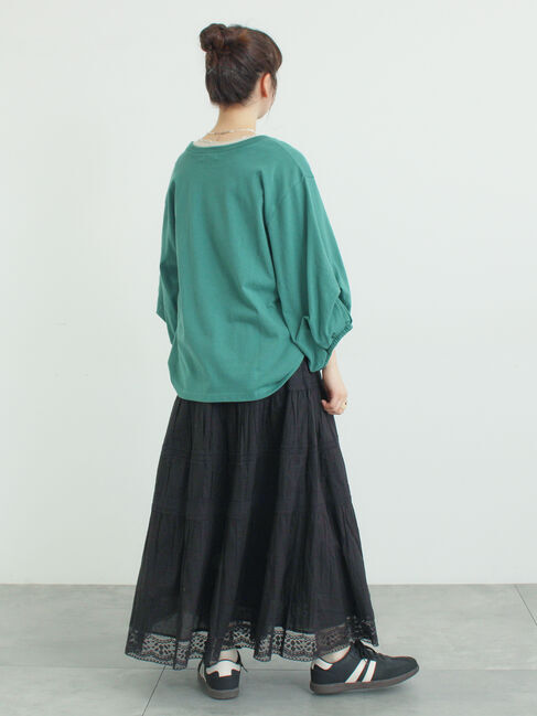 Samansa Mos2「袖タックTシャツ」|Tシャツ・カットソー|
