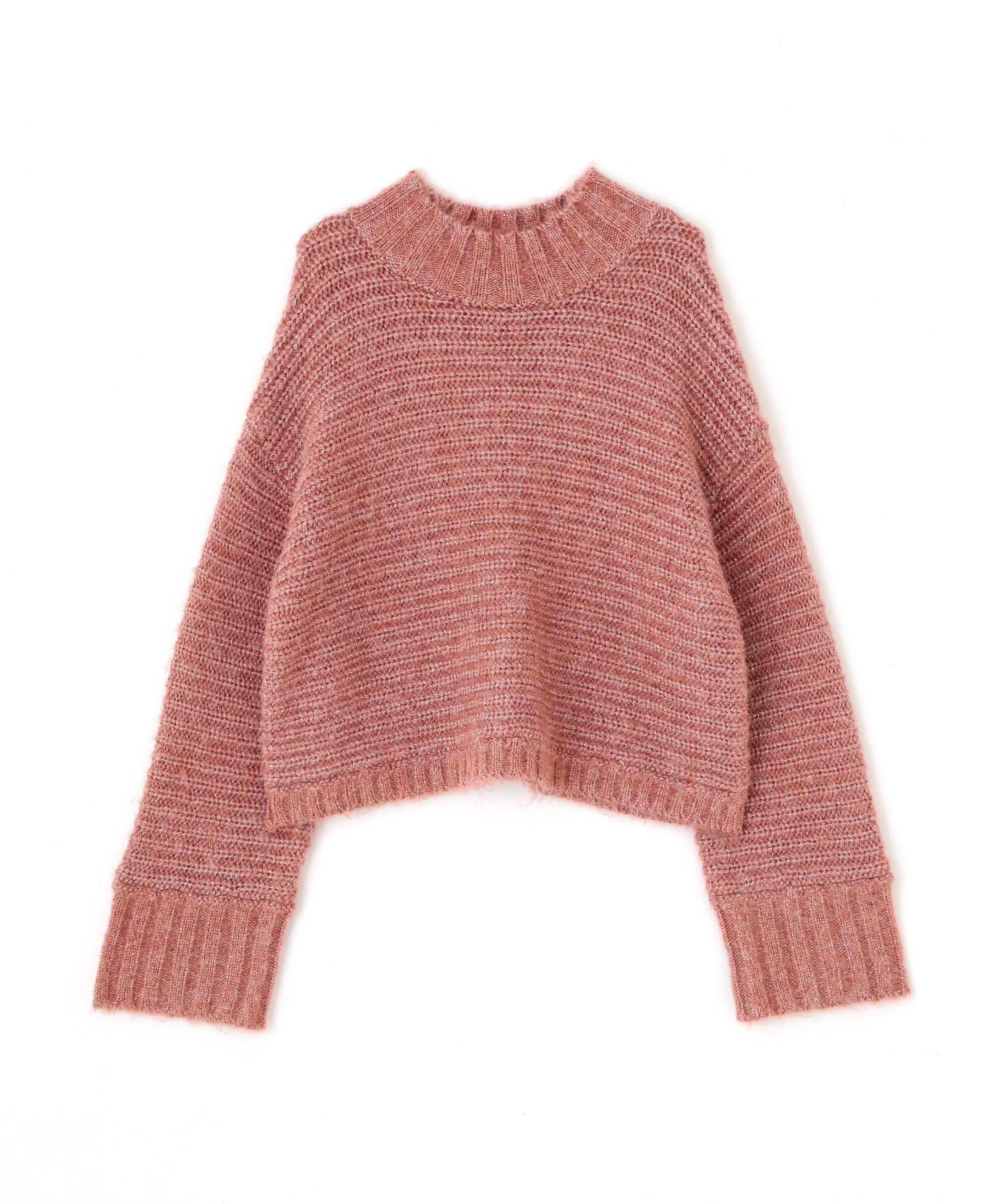 PROPORTION BODY DRESSING「ウールブレンドスタンドカラー畔ニット 25AW」|ニット・セーター|