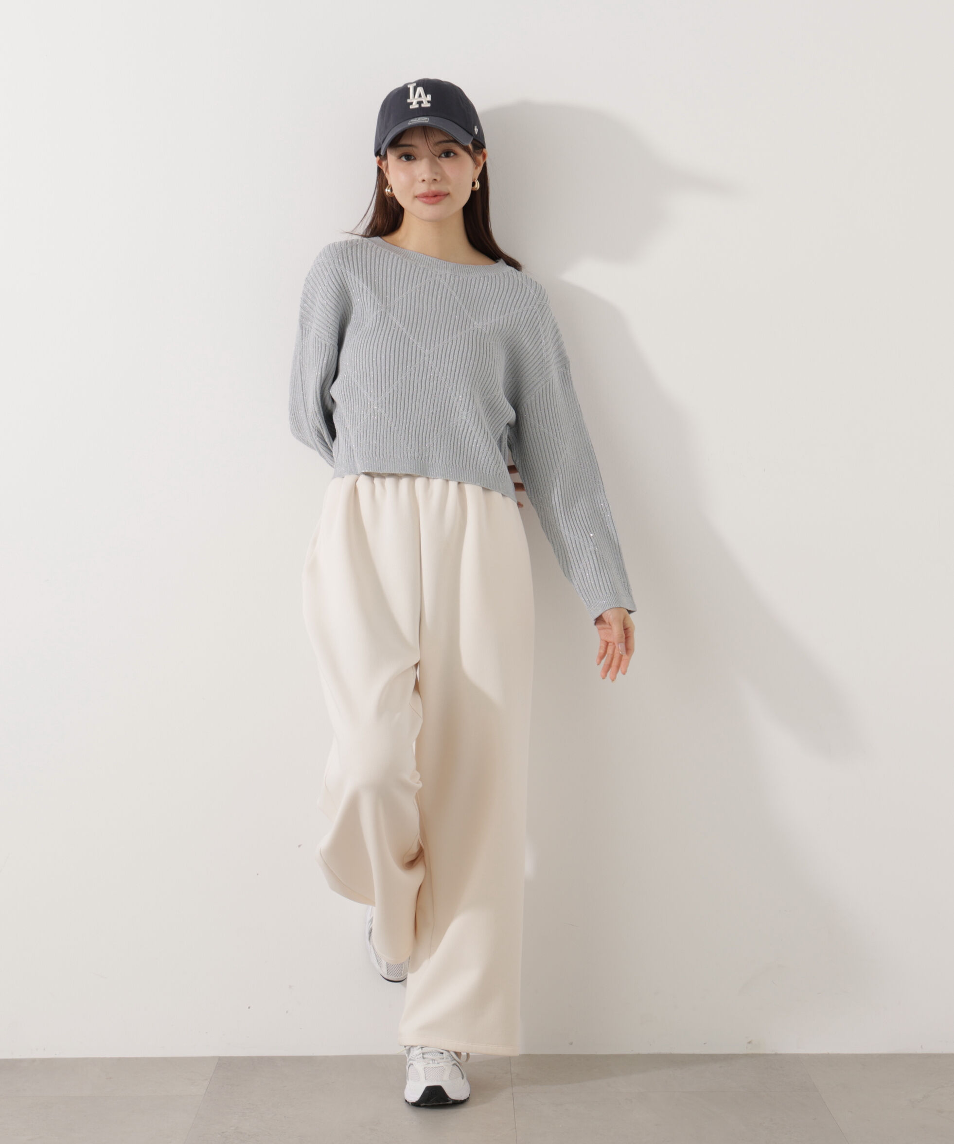 PROPORTION BODY DRESSING「ラメ入りアイレットボクシーニット」|ニット・セーター|