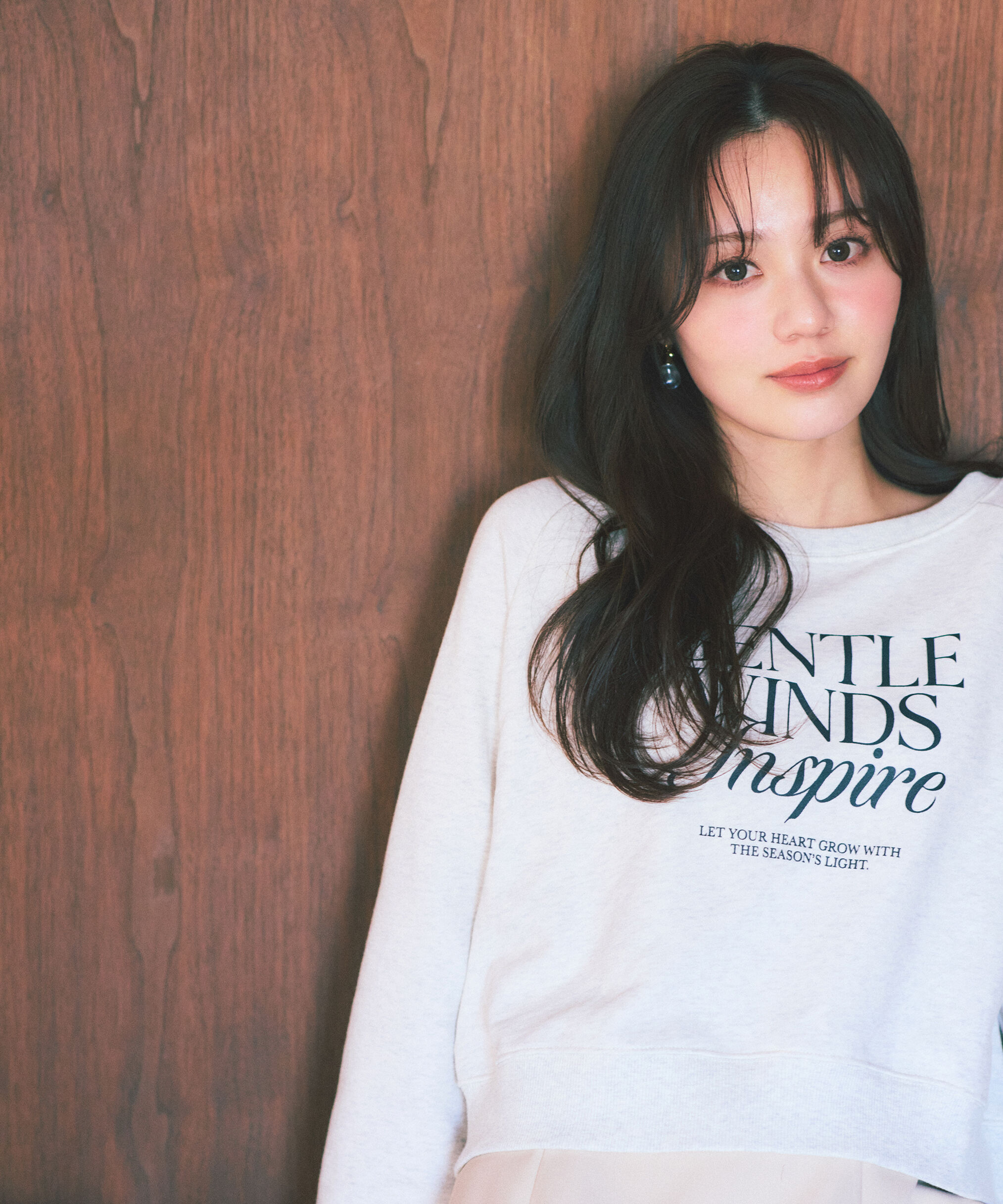 PROPORTION BODY DRESSING「＜ウォッシャブル＞〈a/mie〉ラグランロゴトップス　26SS」|Tシャツ・カットソー|