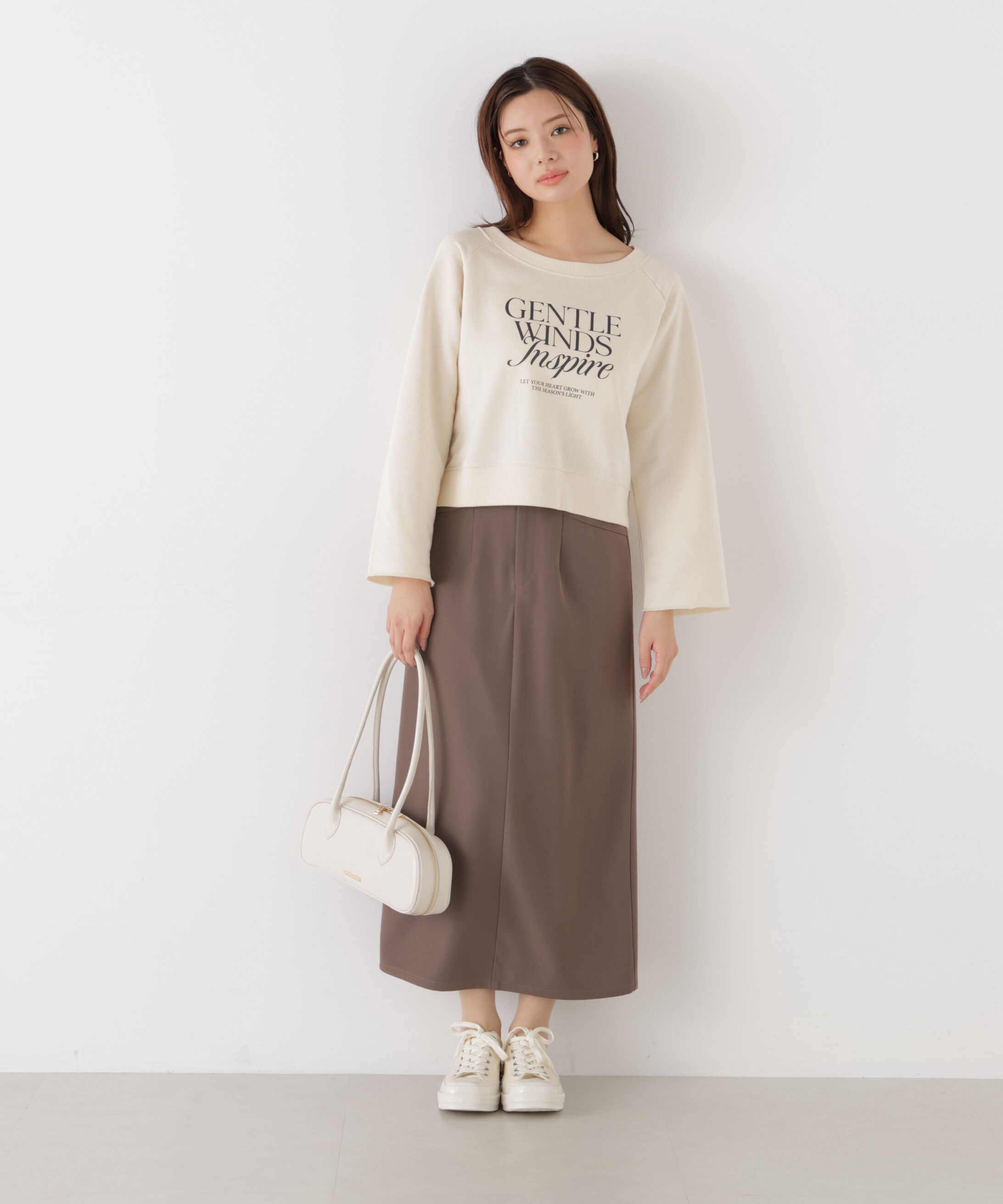 PROPORTION BODY DRESSING「＜ウォッシャブル＞〈a/mie〉ラグランロゴトップス　26SS」|Tシャツ・カットソー|