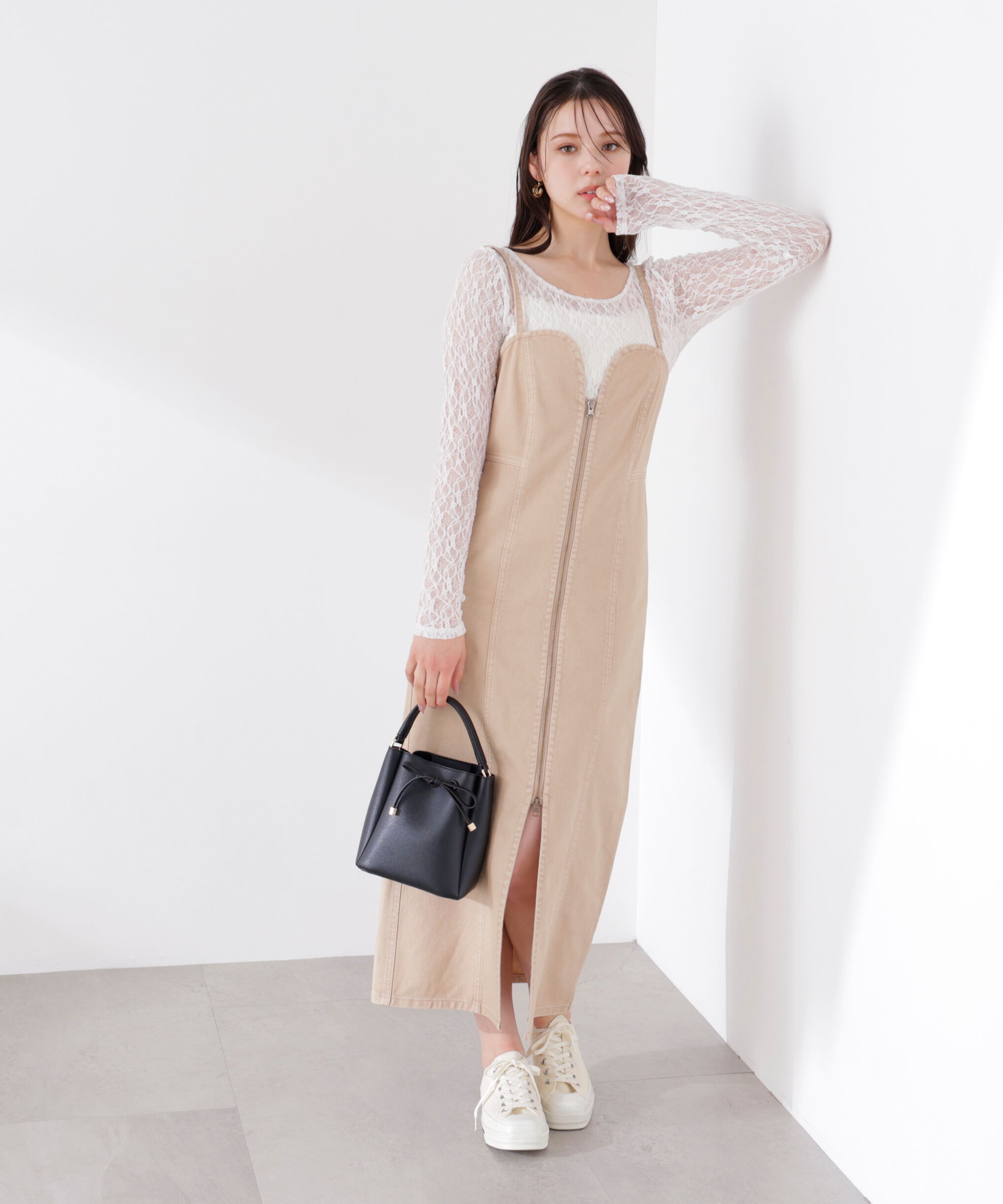 PROPORTION BODY DRESSING「〈a/mie〉デニムジャンスカ　26SS」|ワンピース|