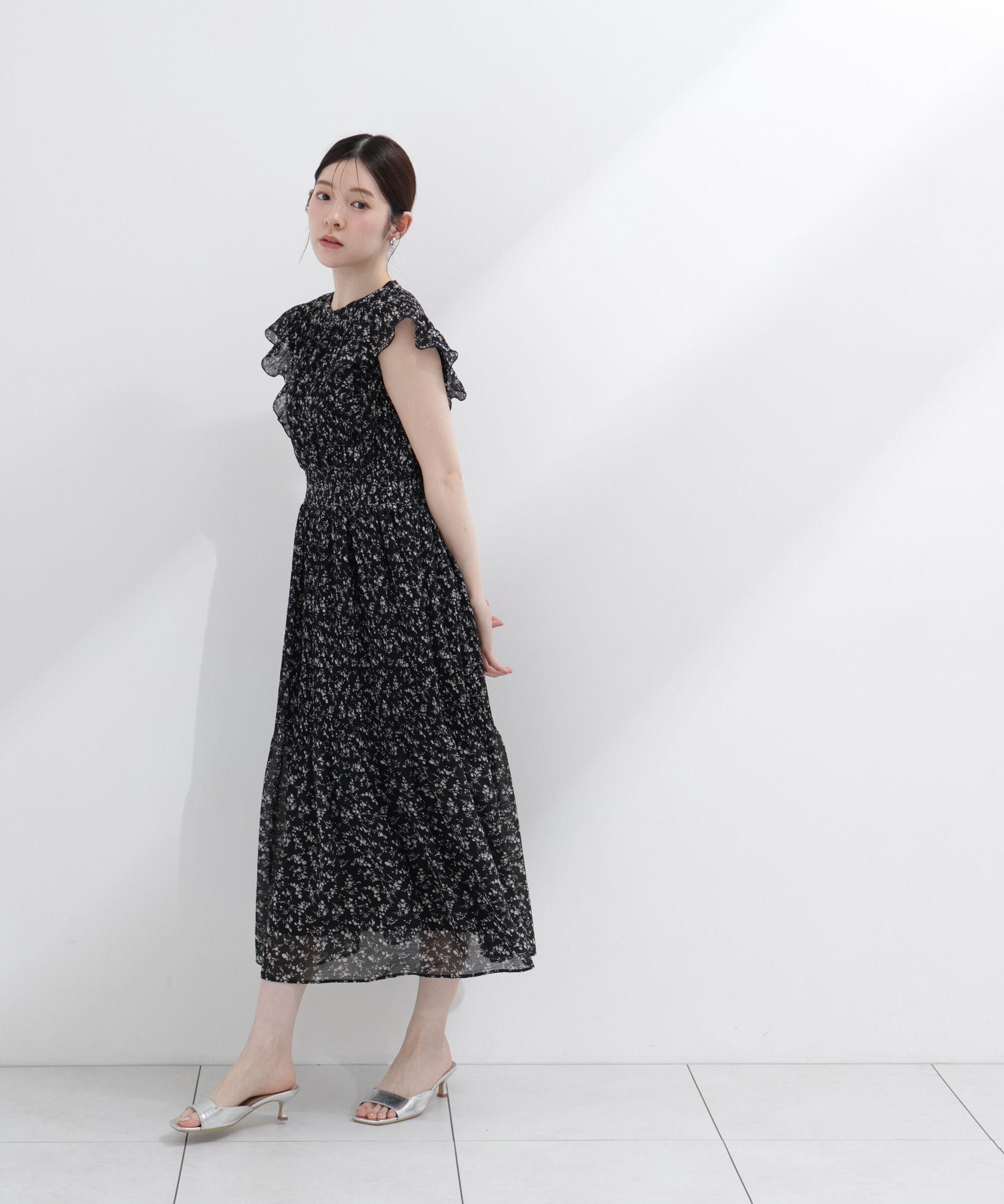 PROPORTION BODY DRESSING「小花楊柳ロングワンピース 26AW」|ワンピース|