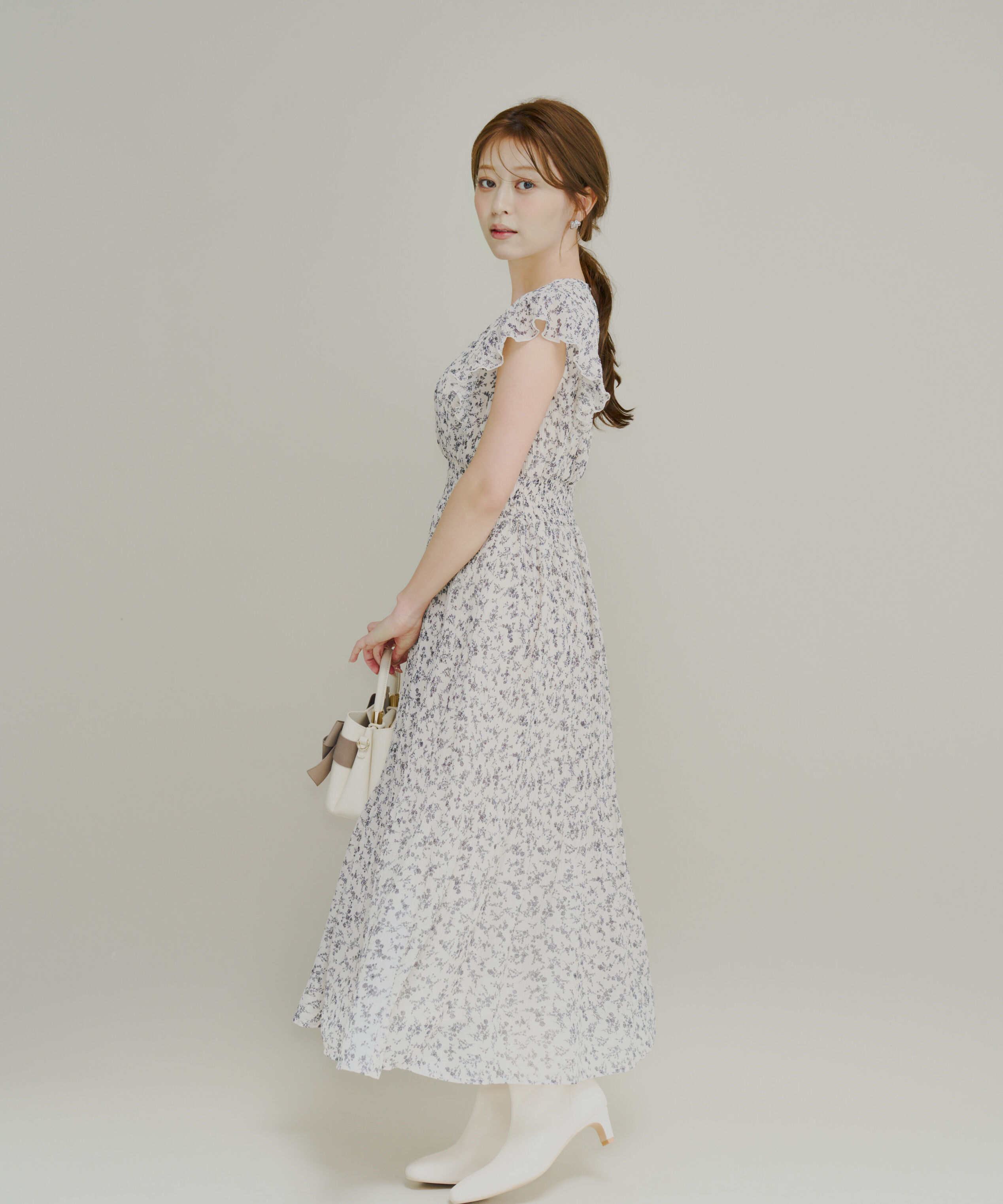 PROPORTION BODY DRESSING「小花楊柳ロングワンピース 26AW」|ワンピース|