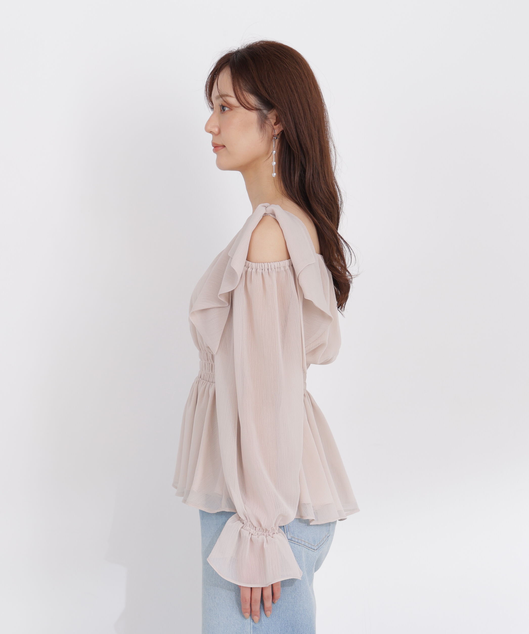 PROPORTION BODY DRESSING「ショルダーリボンブラウス 26AW」|シャツ・ブラウス|