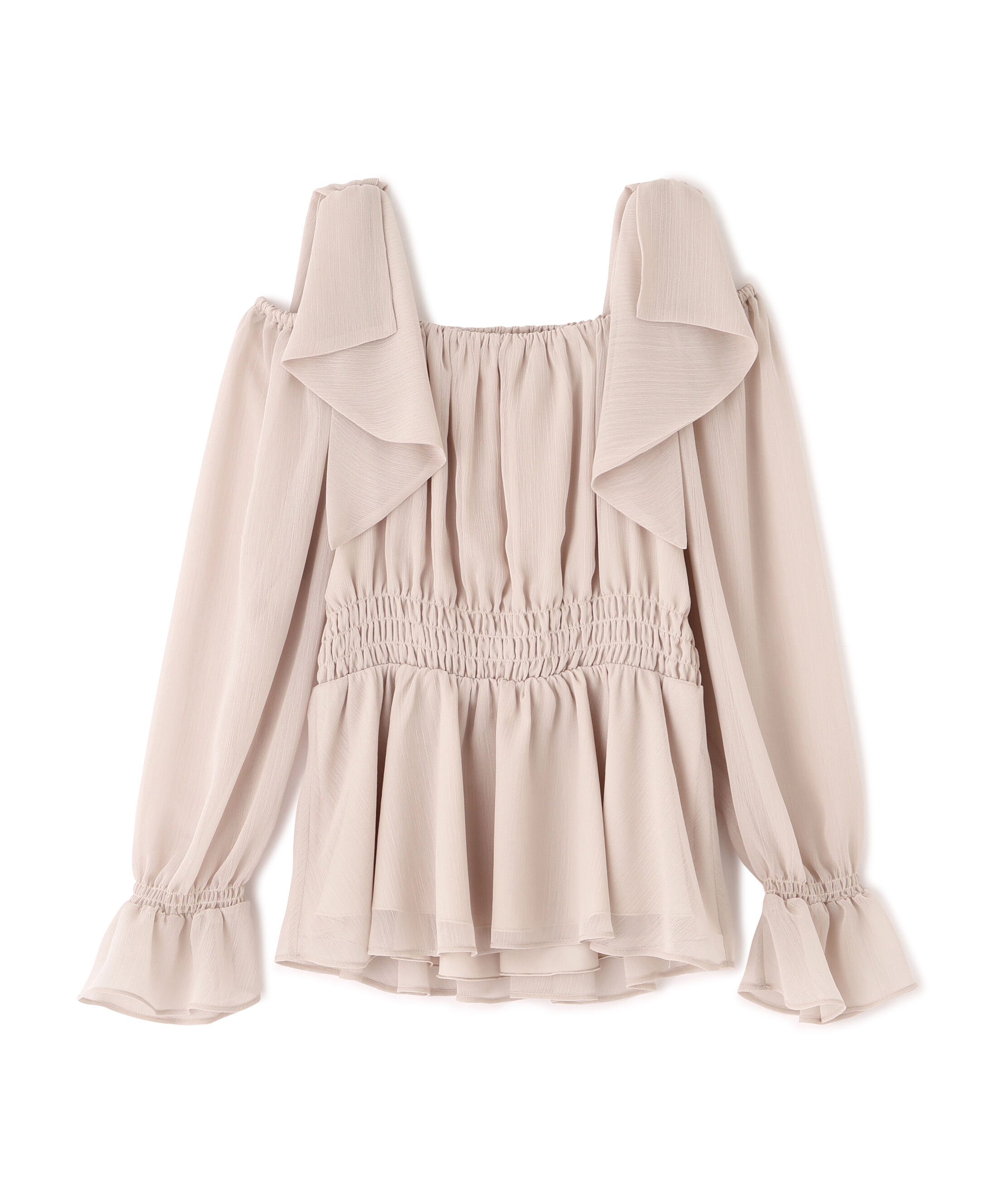 PROPORTION BODY DRESSING「ショルダーリボンブラウス 26AW」|シャツ・ブラウス|