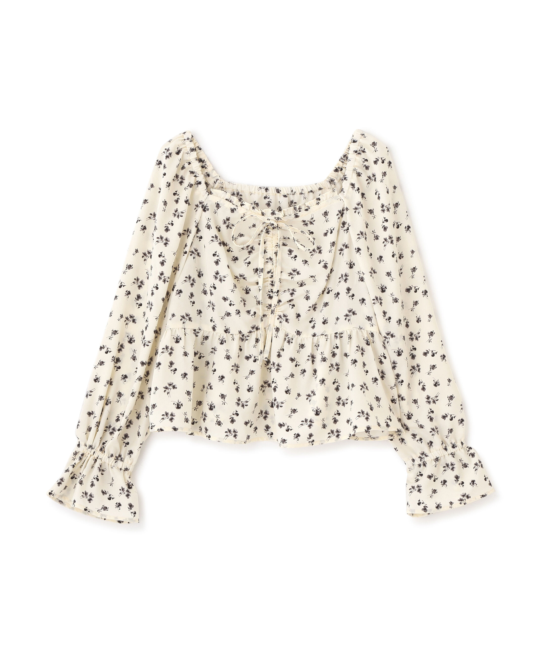 PROPORTION BODY DRESSING「フラワーパターンギャザーブラウス 26AW」|シャツ・ブラウス|